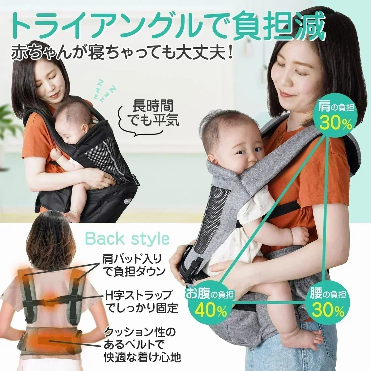 【保育士推薦】ヒップシート 抱っこ紐 抱っこひも おんぶ紐 ベビーキャリア ウエストポーチ 赤ちゃん プレゼント Plaisiureux（プレジュール）ブラック