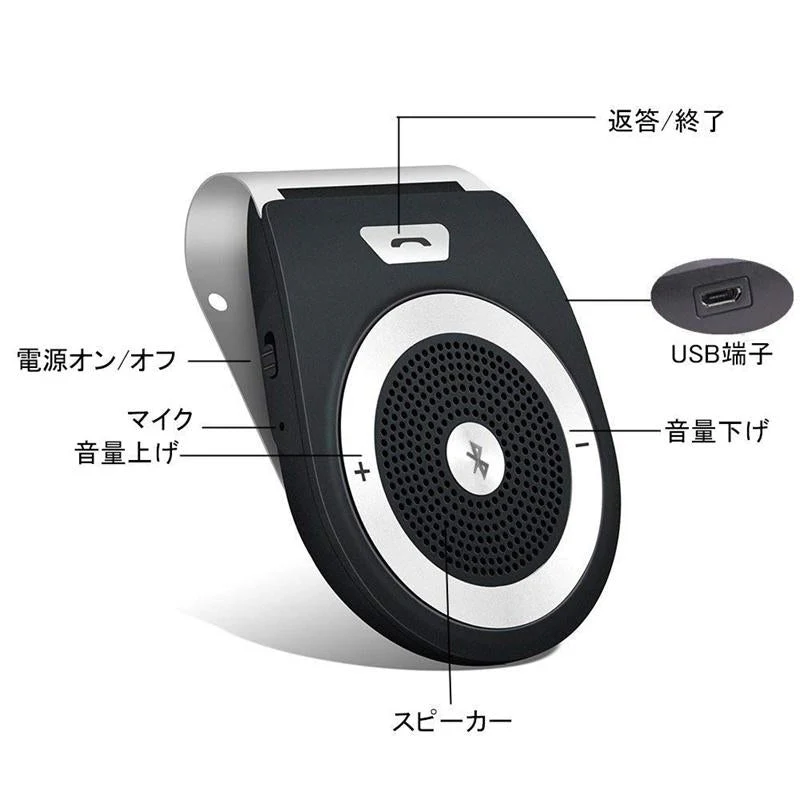 車載用 スピーカーブルートゥース Bluetooth ポータブルスピーカー  PSE認証 ハンズフリー通話 音楽再生 4.1 自動電源ON 車 家 オフィスに用 2台同時接続