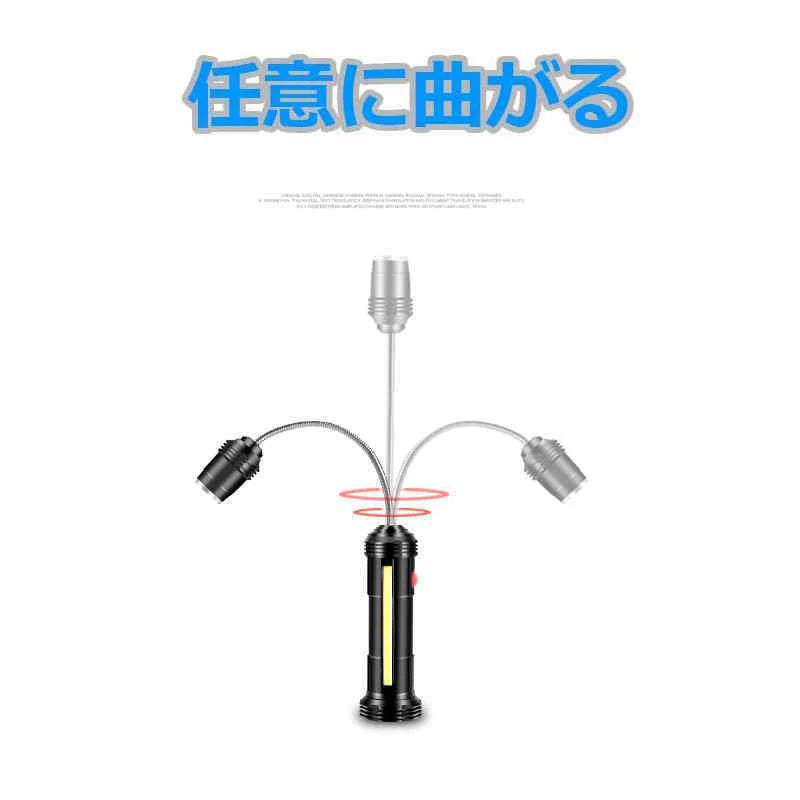 LEDライト USB充電 高輝度 伸縮ズーム マグネット作業灯 目に優しいスタンドライト 電気スタンド アームライト 平面発光