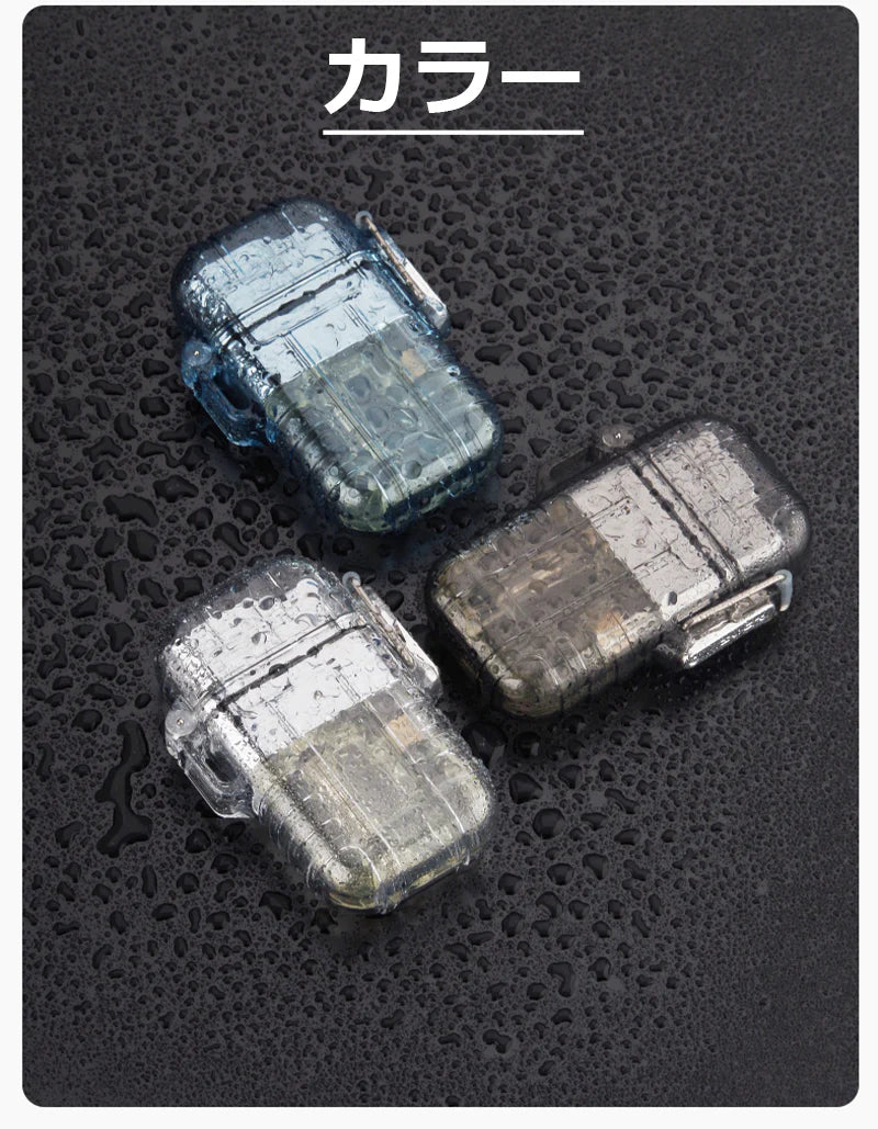 電子ライター 小型 軽量 超強力青炎 3color 防水仕様 防風 登山 キャンプ 防災 おしゃれ 誕生日 記念日 プレゼント 持ちやすい s102C(ホワイト)
