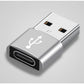 Type-C シルバー usb変換アダプター データ転送 充電でき 従来のUSB充電器でiPhone12/12mini/12Pro/12Pro Maxを充電するための転換コネクタ 3A コンパクト