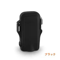 【安全ロック保護&USB充電式】防災屋外 プラズマアークライター ダブルアーク 懐中電灯 屋外 防水 防塵 防炎 ポータブル 電子ライター 登山 キャンプ w138A(ブラック)