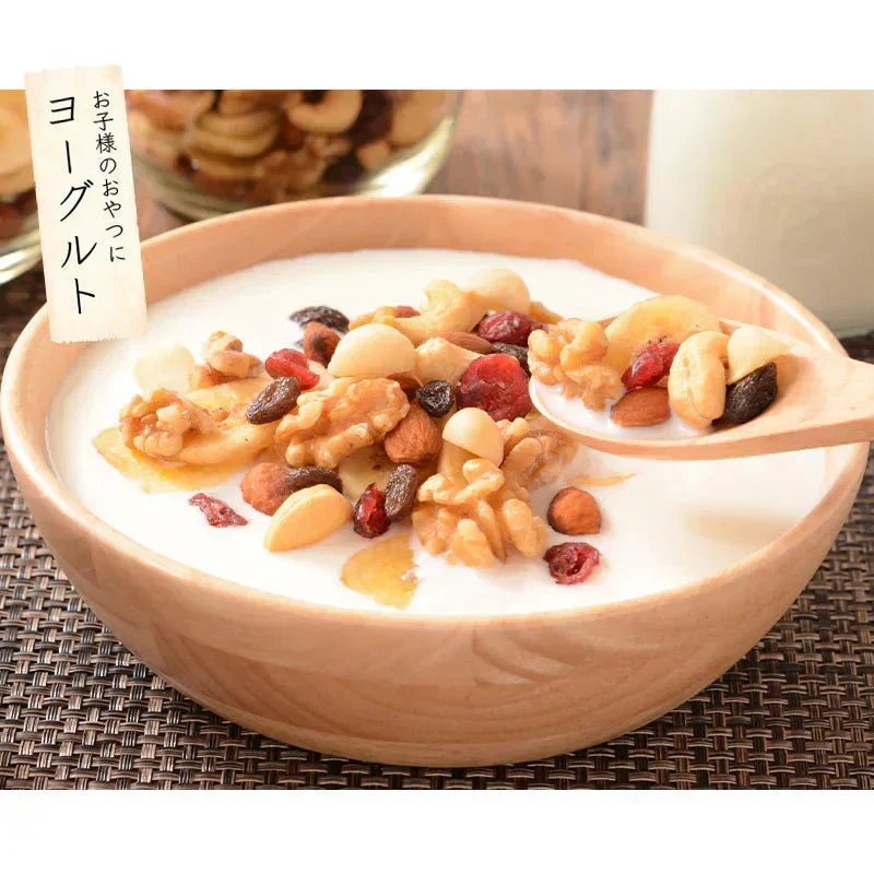 7種のフルーツナッツ 600g ドライフルーツ ミックスナッツ アーモンド カシューナッツ マカダミアナッツ バナナチップス クランベリー 食塩不使用 加工オイル不使用［送料無料］［ポスト投函］ 贈答 ※ポスト投函商品の発送は1～2週間前後になります