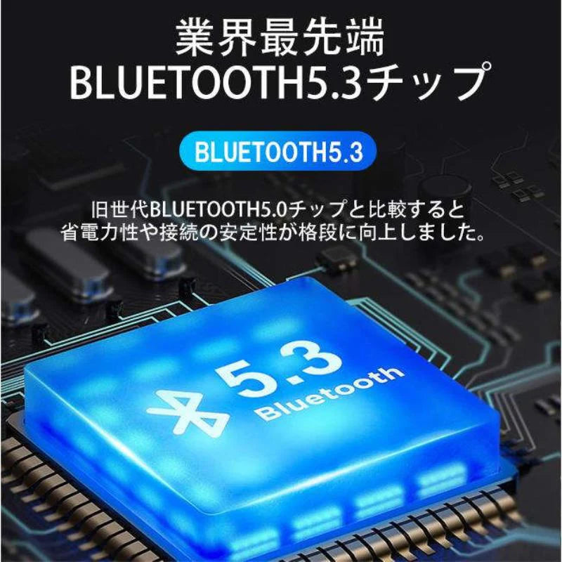 Bluetooth5.3 ワイヤレスイヤホン 長時間航続 Hi-Fi高音質ブルートゥースヘッドホン ヘッドセット 瞬間接続 タッチ操作 HiFi高音質 両耳通話 自動ペア 残電表示 s094A(ホワイト)