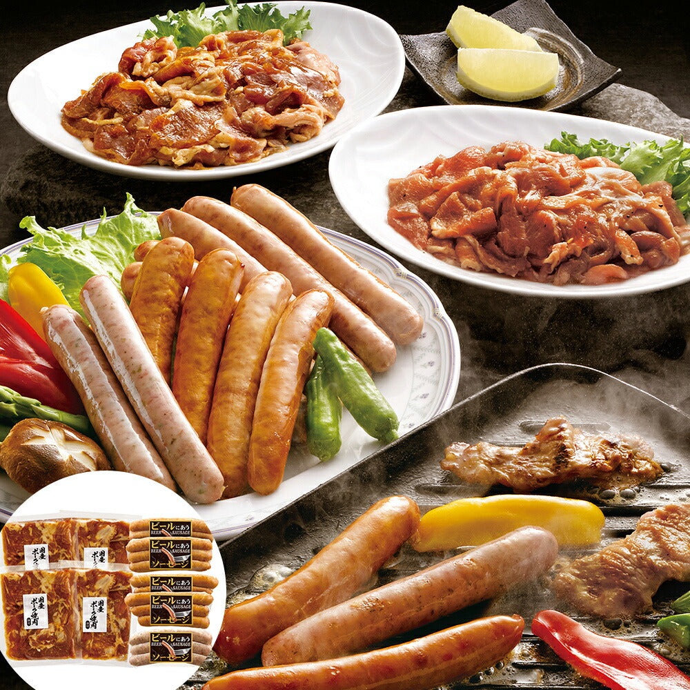 国産ポーク焼肉（味付）とソーセージセット SC-720【お届け不可地域：沖縄・離島】