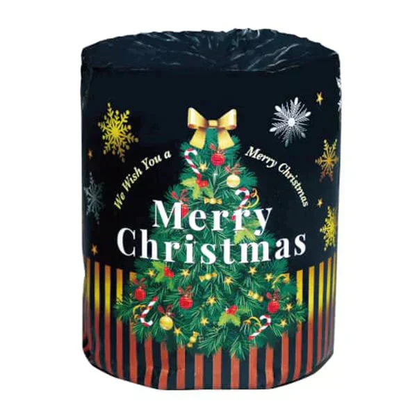 トイレットペーパー クリスマスロール ダブル30m 個包装100個