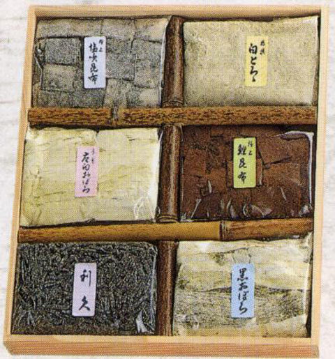 福井県特産品 おぼろ昆布 太白おぼろ、塩吹き昆布等６種詰合せ(W-6)