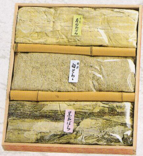 福井県特産品 おぼろ昆布 太白おぼろ、白とろろ、黒おぼろ３種詰合せ(W-3)