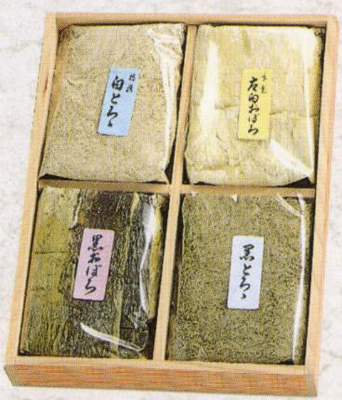 福井県特産品 おぼろ昆布 太白おぼろ、白とろろ等４種詰合せ(W-4)