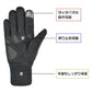 【Mサイズ×ブラック】手袋 手首まで タッチパネル対応 裏起毛 グローブ 滑り止めつき