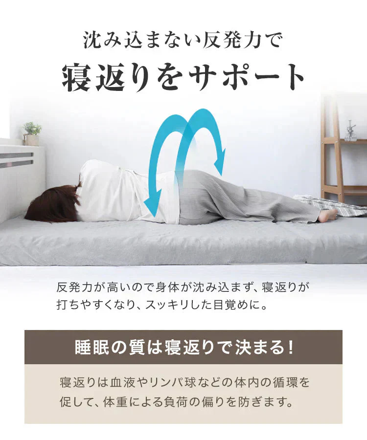 【予約商品：7月下旬（～31日までに発送）】【シングル】【グレー】マットレス 高反発 シングル セミダブル ダブル プロファイル加工 190N 極厚10cm 高反発マットレス 三つ折り マットレス 折りたたみ 3つ折り 高反発マット ベッドマットレス ベッドマット 敷布団 敷き布団 寝具 マット 硬め