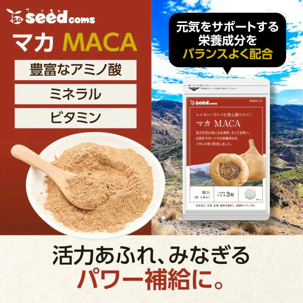 マカ 《約3ヶ月分》　サプリ 亜鉛 鉄 必須アミノ酸 男性 女性 元気 エネルギー ビタミン ミネラル 健康 マカ【大容量】