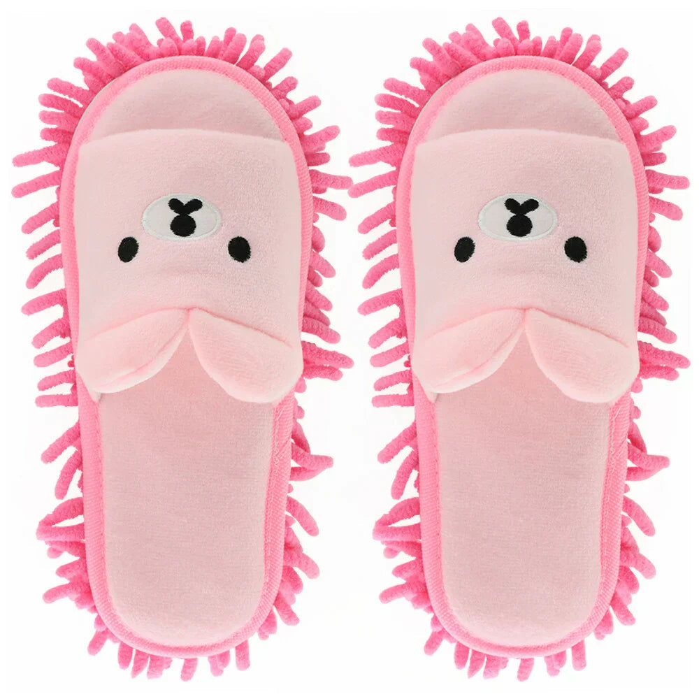 スリッパ ピンク L モップスリッパ 前開き かわいい 子供 大人 レディース メンズ ジュニア 女性 男性 床掃除 ファミリー カップル用 室内 履物 床拭き 静音 家族でお揃い