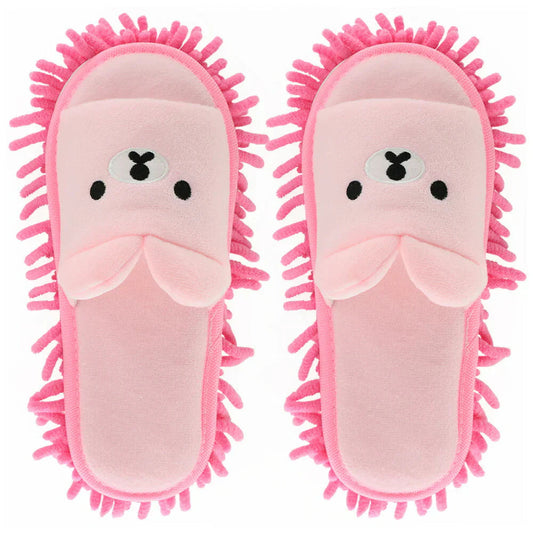 スリッパ ピンク L モップスリッパ 前開き かわいい 子供 大人 レディース メンズ ジュニア 女性 男性 床掃除 ファミリー カップル用 室内 履物 床拭き 静音 家族でお揃い