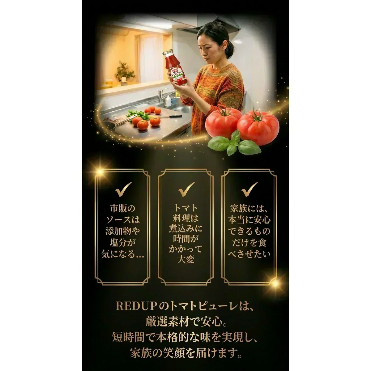 トマト農園の３代目の嫁がつくった「３倍濃縮100%トマトピューレ」100ml【カウシェファーム収穫対象商品】