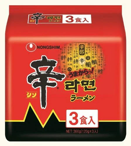 農心ジャパン 農心 辛ラーメン の袋麺タイプ (キムチ 辛)  カップタイプ (キムチ 辛)   ミニサイズ (辛)  の5種12食セット