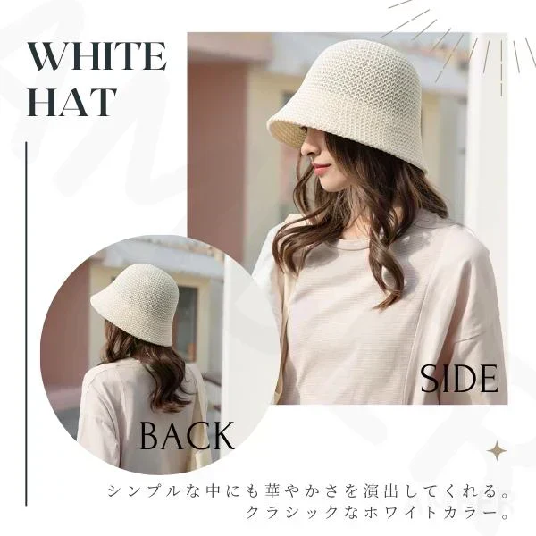 (ホワイト) 帽子 レディース 遮光 バケットハット ハット 夏 接触冷感 黒 uv 紫外線対策 日よけ 深め