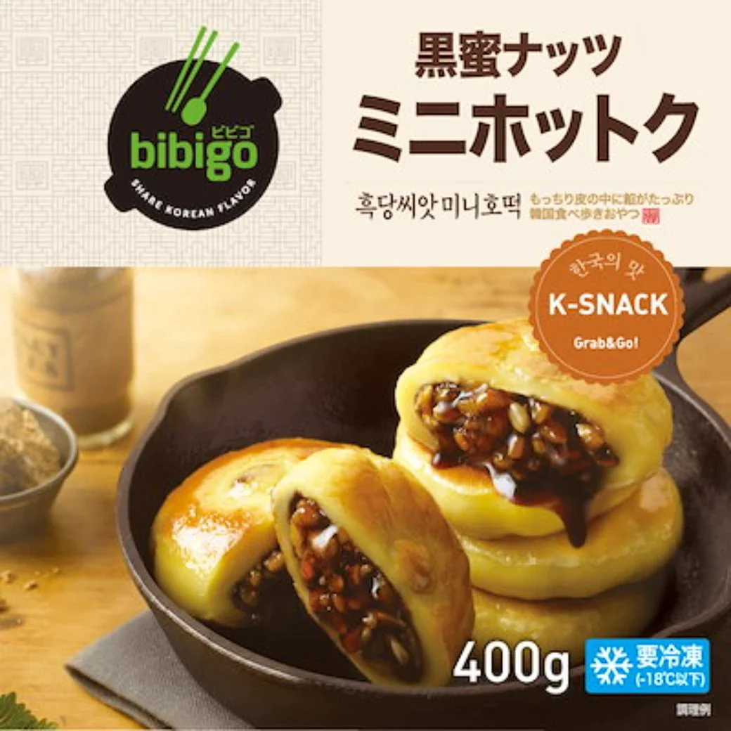 食品ロス削減！数量限定アウトレット bibigo 黒蜜ナッツミニホットク 400g 3袋セット 冷凍 おやつ 韓国 韓国料理 ホットック