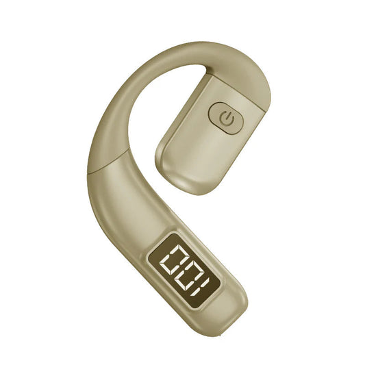 【携帯2台同時接続】ワイヤレスイヤホン 片耳 bluetooth5.5 左右耳兼用 180度回転 耳掛け式 ブルートゥースイヤホン 耳を塞がない オープン式 快適 iPhone/Android適用 ハンズフリー s134B(グレー)