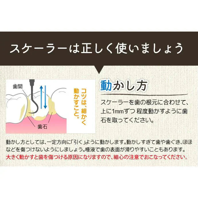 歯石取り 歯石除去 ヤニ取り 歯科専売 両頭鎌型スケーラー H5-33 1本 ／ 実際に歯科医院で使用されているプロ仕様！ 【メール便送料無料】