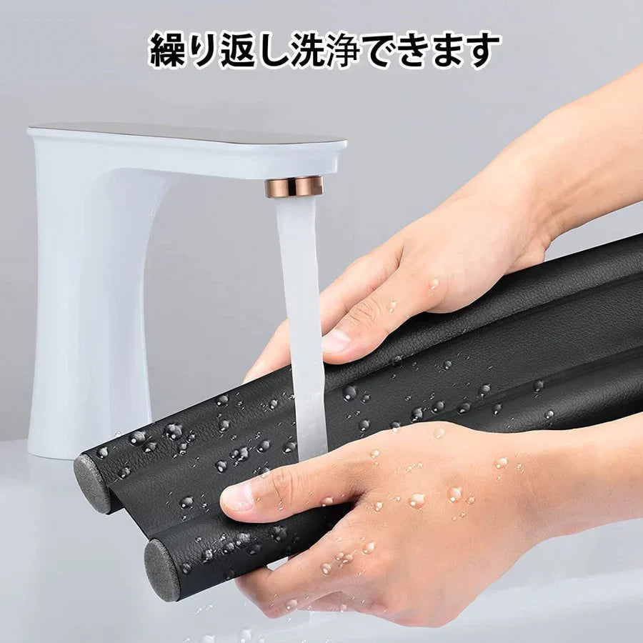 隙間テープ すきま風防止 防音シート 部屋 ドア下の隙間埋め 冷気遮断 防音防虫 ドアドラフトストッパー 防塵プラグ長さ調整可能 w527B(グレー)