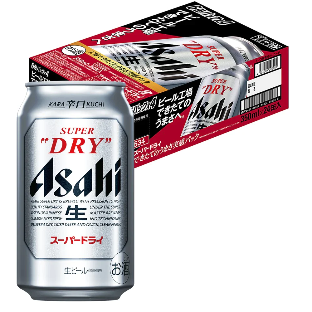 アサヒ スーパードライ 工場できたてのうまさ実感パック 350ml×１ケース/24本