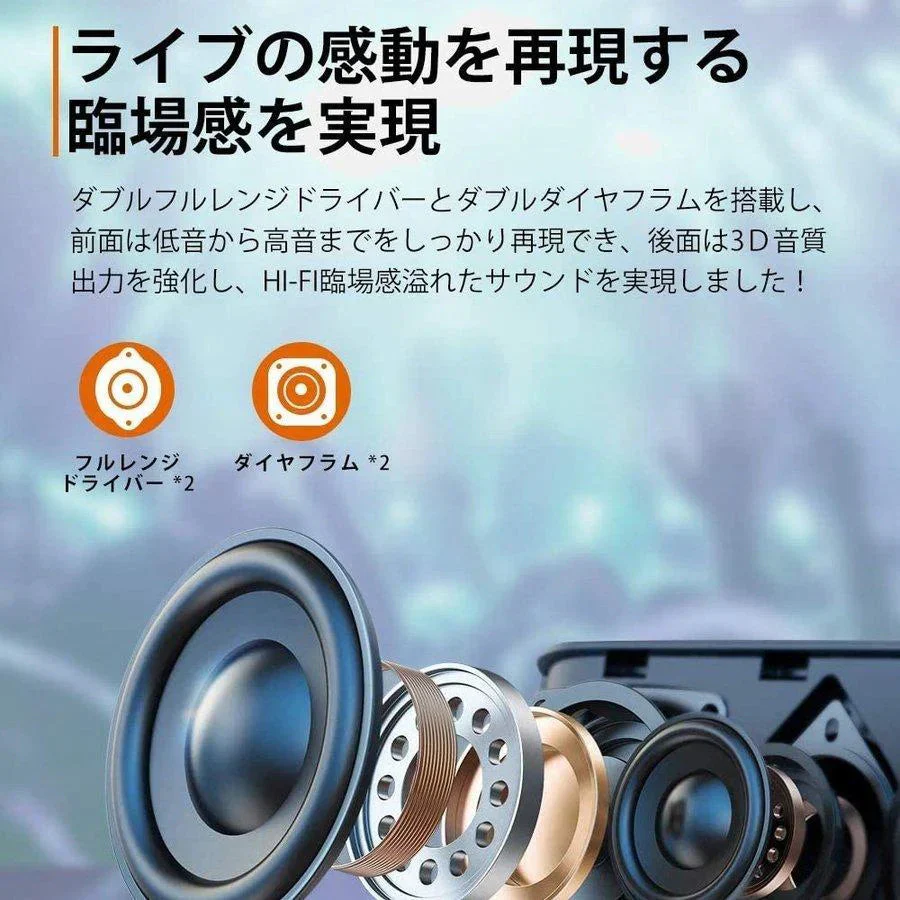 スピーカー Bluetooth サウンドバー 長時間連続再生を実現 進化版！臨場感高音質 重低音 コンパクト長時間連続再生 USB接続 パソコン テレビ ゲーム機 w112B(ブラック)