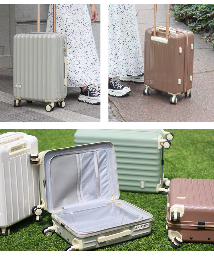 【ミルクティースモア】【Sサイズ】スーツケース 機内持ち込み キャリーケース Sサイズ 軽量 小型 ファスナータイプ キャリーバッグ 39L 1泊2日 2泊3日 TSAロック おしゃれ かわいい 旅行 修学旅行 ハードタイプスーツケース