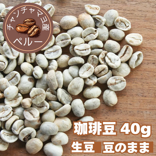【お届けまで約1ヶ月】コーヒー豆（生豆）40g ペルー チャンチャマヨ産 珈琲豆 【カウシェファーム収穫対象商品】
