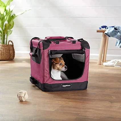 Amazonベーシック訳あり 折りたたみ式ペットキャリー ソフトタイプ レッド