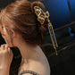 (A03)ヘアクリップ バンスクリップ パール 蝶 バレッタ おしゃれ シンプル ゴールド ヘアアクセサリー 髪飾り