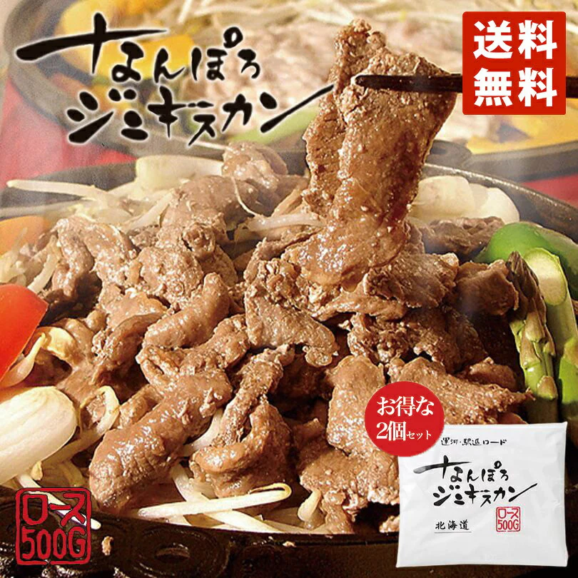 なんぽろジンギスカン ロース 500ｇ 2個セット 送料無料 成吉思汗 羊肉 北海道 マトンソウルフード お土産 焼肉 ギフト お歳暮 プレゼント バーベキュー BBQ