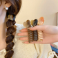 (A04キャメル)プリングヘアゴム くるくる ヘアアクセサリー ハート オシャレ 髪飾り ヘアゴム コイルポニー ワイヤーポニー まとめ髪 プチプラ