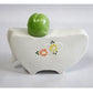 【3人シェア買いでお得】九谷焼 アマビエ丑 横向緑（盛絵）【お届け日指定不可】