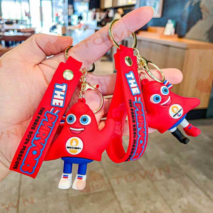 2個セット キーホルダー フリージュ オリンピックオリンピックグッズ パリ マスコット かわいい 金属 PVC 安全 オシャレ カバン 装飾 プレゼント 運動会 s116