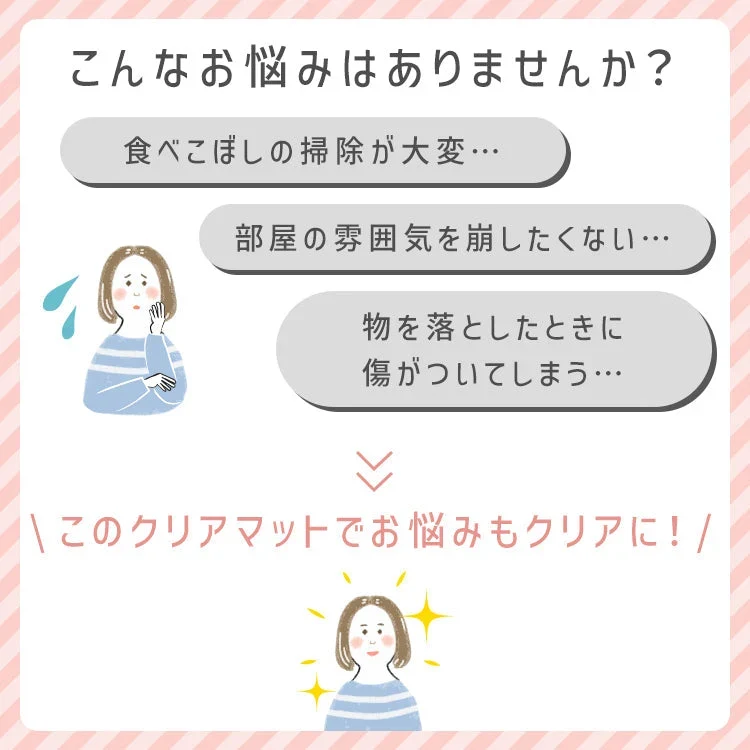 【予約商品：10月中旬（～20日までに発送）】ダイニングマット 撥水 クリア 180cm×180cm ダイニング マット 透明 防水 床暖房対応 抗菌 防カビ 厚1.5mm クリアマット 透明マット 保護シート フロアマット キッチンマット テーブルマット クッションマット