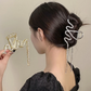 (ゴールド)キラキラヘアクリップ 大きめ バンスクリップ ヘアアクセサリー オシャレ 髪飾り 上品 パーティー飾り