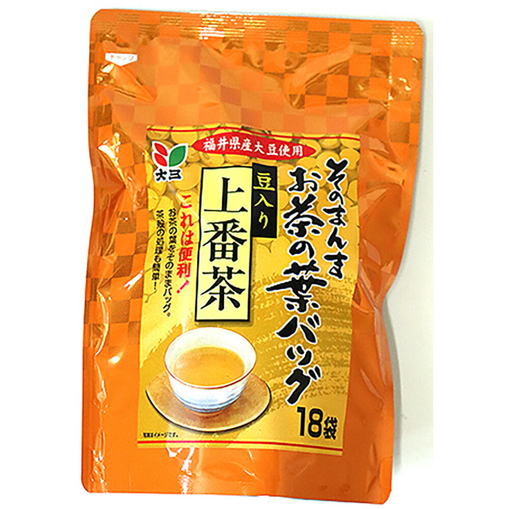 お茶の大三　福井県産大豆使用　豆入り上番茶ティーバッグ【4個セット】