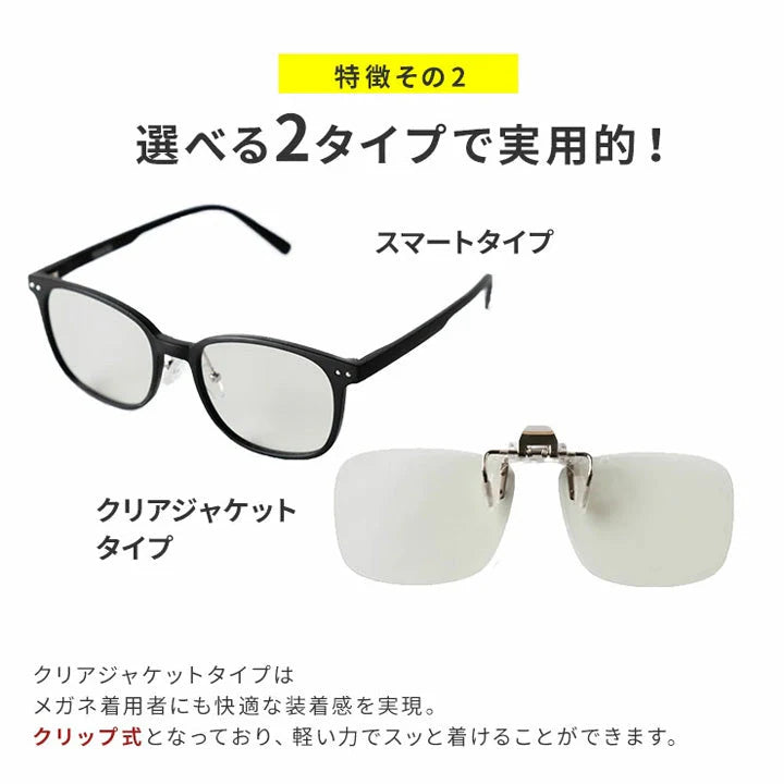 【お取り寄せ】東海光学 ナイトグラス クリアジャケットタイプ 眼鏡 メガネケース メガネ めがね メガネ拭き めがね拭き 乱視 ブルーライトカット 偏光レンズ 透明