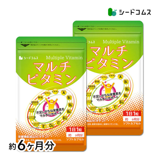 マルチビタミン《約6ヶ月分》ネコポス送料無料　サプリ/サプリメント/ビオチン/ビタミンサプリ/ ミネラル 葉酸 ナイアシン ビオチン パントテン酸 レシチン【大容量】
