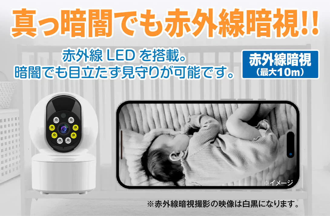 【値下げの向こう側へ！/最終処分！】お手軽 おうち見守りカメラ（32GB SD付）　1個