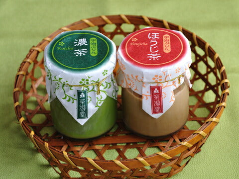 京都銘菓 茶游堂　宇治ぷりん【濃茶＆ほうじ茶】６個入