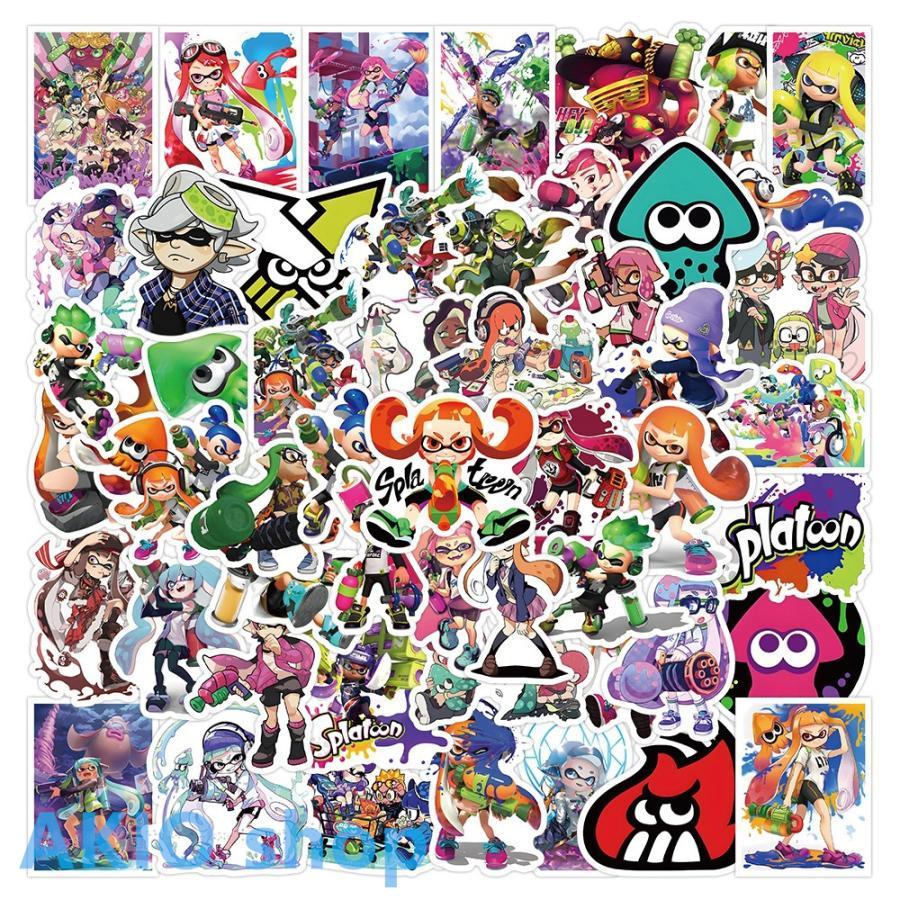 スプラトゥーン3シール 50枚セット スッテカー 萌えグッズ シール ジェットウォータースプラトゥーン グッズ イカ かわいい イベント 可愛い s051