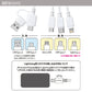 サンクレスト ポケモン：3in2 マルチケーブル 【ピカチュウ】5V 2.4A スマホ 充電ケーブル カラビナ付き TYPE-A C to MicroUSB C Lightning