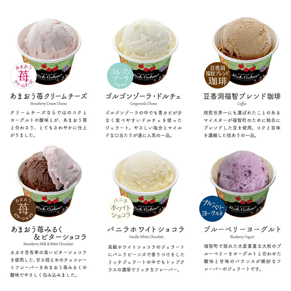 ふくち★リッチジェラート プレミアムセット 12個セット【送料込み】【お届け不可地域：北海道・沖縄】