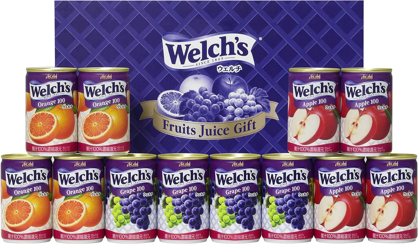 【期間限定品：29%OFF特価！】まとめ買い［1,165円/1ケース］アサヒ飲料 ウェルチ ドリンク ギフト Welchi's ギフト W15 6ケース [160g × 12本/1ケース] グレープ オレンジ アップル [本州は送料無料]