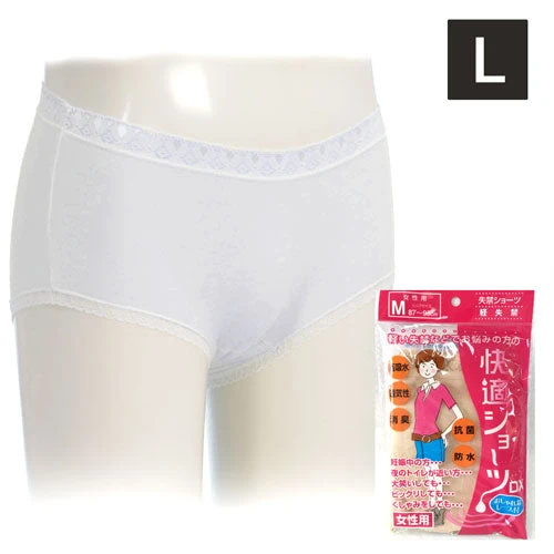 【ライトブルーＬサイズ】軽失禁 失禁ショーツ 尿漏れ ちょい漏れ レディース 女性用・軽失禁ショーツ 快適ショーツDX 消臭 臭わない 薄い 薄型