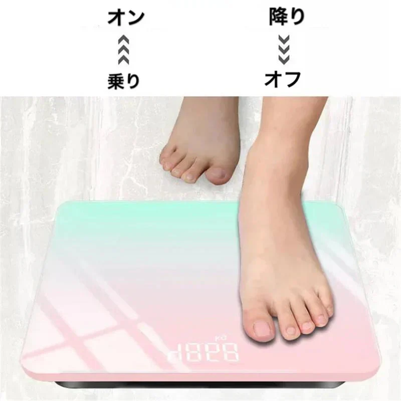 体重計 ヘルスメーター 充電式　デジタル 乗るだけ 電源自動ON/OFF バックライト付 180kgまで対応 高精度 ボディスケール タイプ：タイプA