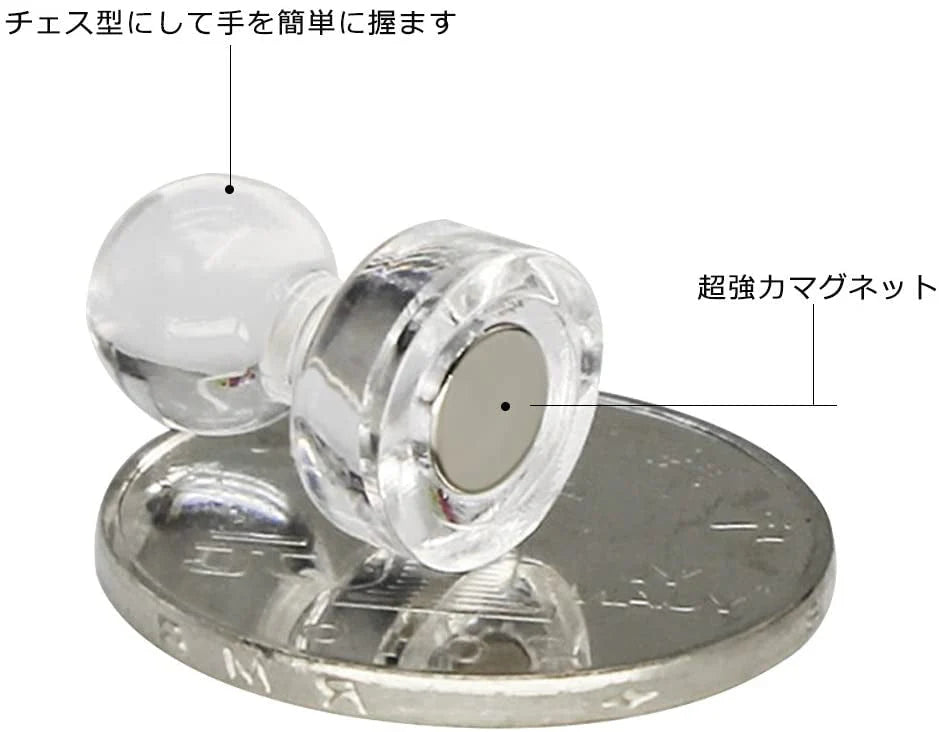 超強力マグネットピン 磁石押しピン マグネットフック 磁石ピン 30個セット 冷蔵庫/地図/ホワイトボード/事務所に最適　　ネオジム磁石採用(w300)