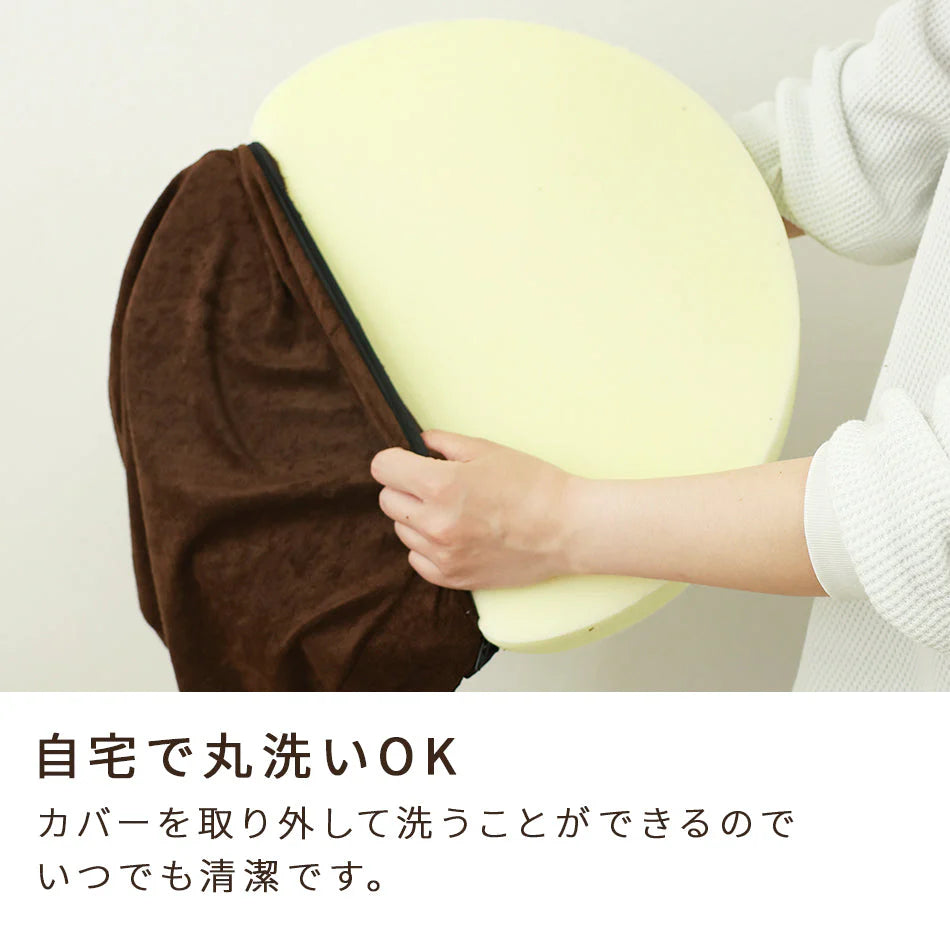 【角形ホワイトグレージュ】座布団 クッション 40×40 厚さ5cm 低反発 高反発 2層構造 低反発クッション 40cm フロアクッション おしゃれ スクエア ラウンド 北欧 モダン 四角 丸 円 コンパクト ウレタン 高反発 クッション 椅子 テレワーク